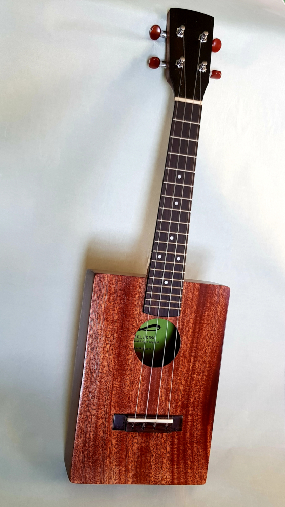Cigar Box Concert ukulele in recycled mahogany