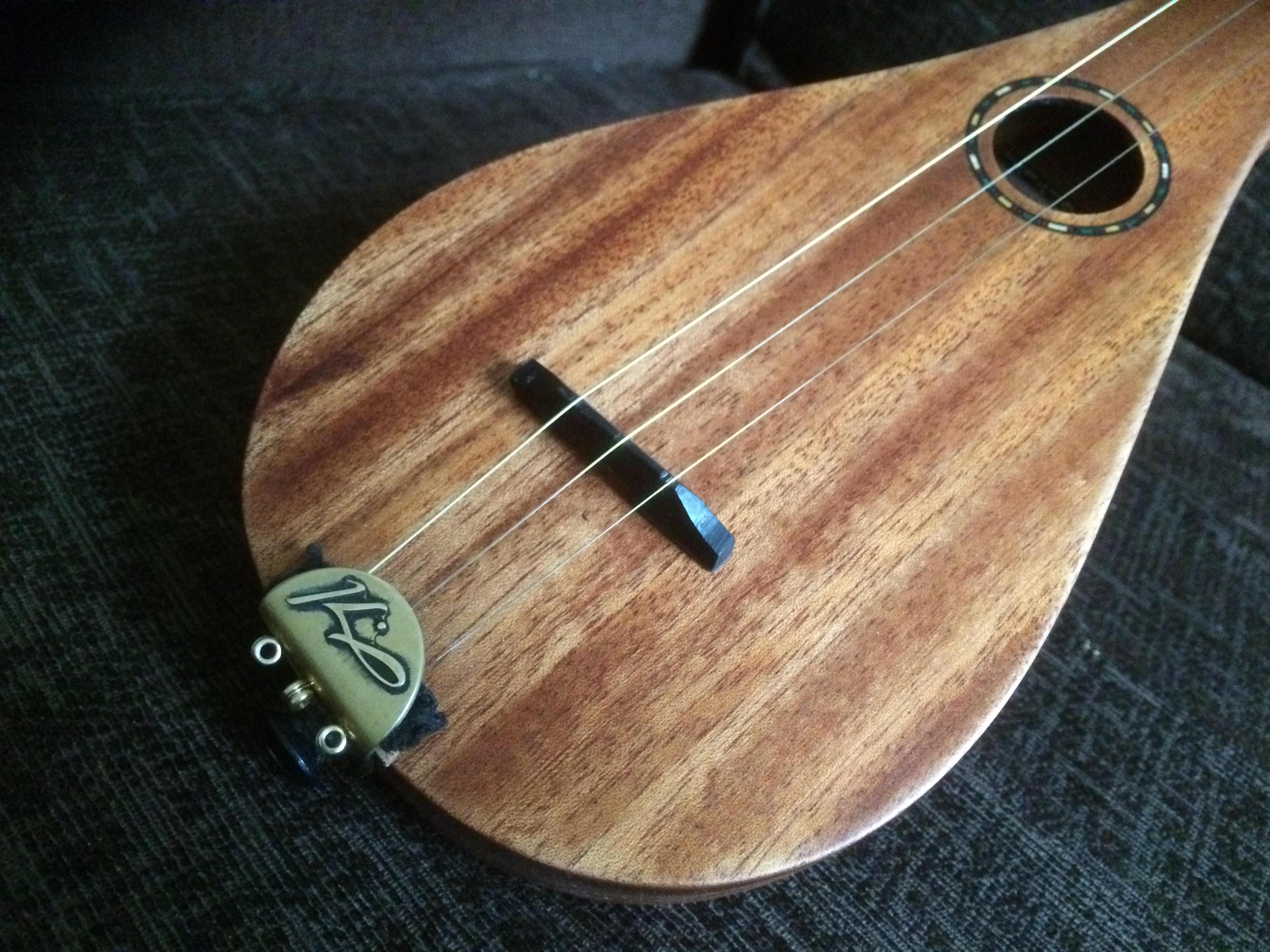 close up mahogany stick dulcimer